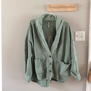 Free People Jordan Slouchy Reversed Fleece Jacket